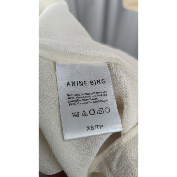 ANINE BING Lucky Zebra Wrap Skirt Midi Ruffle White Brown Tribal Travel XS - Picture 7 of 10